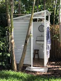 Custom Made Outdoor Bathroom 28 Outdoor Shower Ideas With Maximum Summer Vibes Homedesigni Outdoor Bathroom Design Outdoor Shower Enclosure Outdoor Pool Decor