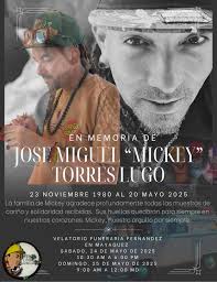 ✝️ Nota Luctuosa: Funeraria Fernández informa con pesar el fallecimiento  de: José Miguel “Mickey” Torres #dreadlocks Artesano mayagüezano y  apasionado del mundo Volkswagen Con profundo respeto nos unimos al dolor  que embarga