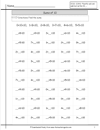 Single Digit Addition Worksheets From The Teacher S Guide Free Onderwijs