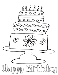 Kids have so much fun decorating cake coloring pages with markers, crayons, or paint. Happy Birthday Cake Free Coloring Page Stevie Doodles Free Printable Coloring Pages