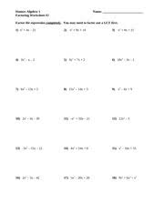 Sign, fax and printable from pc, ipad online reading olution manual of international financial. Factoring X2 Bx C Worksheet Answers Promotiontablecovers