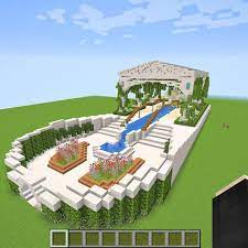 Just Finished My Greek Styled Garden In My Creative Testing World Minecraft Minecraft Castle Blueprints Minecraft Castle Minecraft City