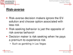 While i can think of usages of risk averse, like saying about somebody that they are risk averse, when do you use risk adverse as a phrase? Ppt Universitat Hildesheim Powerpoint Presentation Free Download Id 5642093