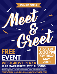 Share your biggest current challenge at work. Meet Greet Template Postermywall