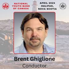 We are thrilled to announce that Brent Ghiglione (University of Regina)  will be conducting the 2024 National Youth Band of Canada! Having been  recently awarded the 2023 CBA National Band Award, Brent