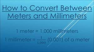 1 millimeter (mm) is equal to 0.001 meter (m). Converting Between Meters And Millimeters Youtube