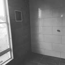 The white was too stark for. White Or Misty Gray Grout Bathroom Tiles Houzz Au