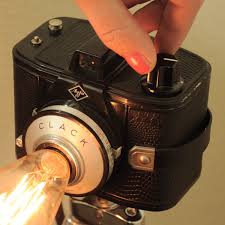 new and improved vintage camera lamp with build in rotating dimmer switch on top katherine lampen maken industriele lampen en etsy