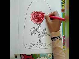 Appealing beauty and the beast rose coloring pages pic for disney. Drawing Rose Beauty And The Beast Youtube