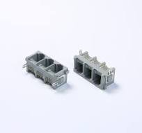 Side Entry 1X3 Ports Rj11 PCB Connector with Metal Peg