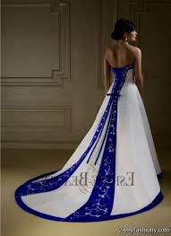 White And Royal Blue Wedding Dresses 2017 2018 B2b Fashion Blue Wedding Dress Royal Royal Blue Wedding Blue Wedding Dresses