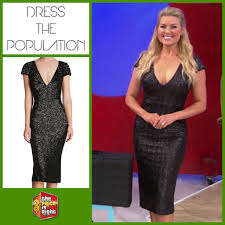Dress The Population Allison Sequin Sheath Dress In Matte Black Worn By Rachel Reynolds Sequin Sheath Dress Dress The Population Dresses