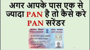 How To Surrender Additional Pan Pan Card Surrender Online Process And Full Information Youtube