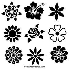 Flower Stencil Designs Freepatternsarea Flower Stencil Patterns Flower Stencil Floral Stencil