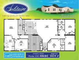 Floorplans For Double Wide Manufactured Homes Solitaire Homes Mobile Home Floor Plans Mobile Home Doublewide Floor Plans