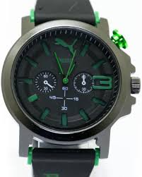 Sports Watch For Men S Black Dial Green Digits By Puma Watches For Men Best Watches For Men Luxury Watches For Men