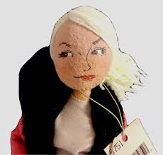 Annalee Thorndike Doll Woman w/the Red Felt Coat Museum Collection
