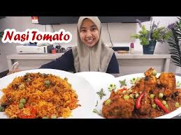 4 cawan beras basmati 4 cawan air 1 cawan susu cair 1 kiub ayam. Resepi Nasi Tomato Sedap Youtube