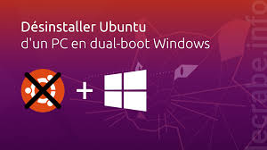 C'est même souvent le cas avec des distributions linux comme debian.chez eux, c'est une volonté délibérée de ne pas installer de matériels pour lesquels. Desinstaller Ubuntu D Un Pc En Dual Boot Windows Linux Le Crabe Info