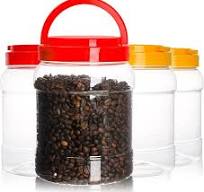 Lyellfe 4 Pack Clear Plastic Jars, Half Gallon Wide Mouth Storage  Containers with Leak-proof Lids Handle, BPA Free Empty Plastic Jar for  Flour, Dry ...