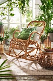Tropischer Schaukelstuhl Aus Rattan Und Holz Wicker Chair Rich Home Outdoor Chairs