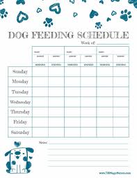 Free Printable Feeding Schedule To Track Your Dogs Food