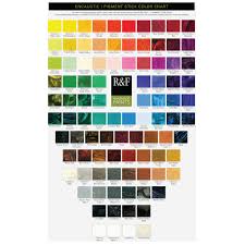 R F Encaustic Wax Paint Hand Painted Color Chart