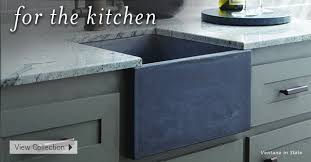 concrete sink energized the kitchen