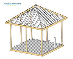 12x12 hip roof gazebo plans. 12 12 Square Gazebo Plans Blueprints For Functional Summerhouse