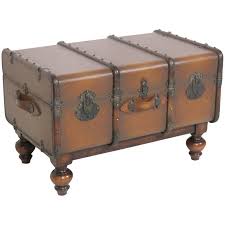 Custom Leather Trunk Coffee Table In 2020 Leather Trunk Coffee Table Coffee Table Trunk Leather Trunk
