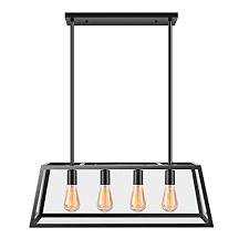 Creative curved this info below is related to our 10 kitchen design with breakfast bar ideas video: Buy Kitchen Island Pendant Lighting With 4 Lamp Sockets Pynsseu Matte Black Shade With Clear Glass Panels Industrial Hanging Pendant Light Fixture For Kitchen Island Breakfast Bar Dining Room Online In Turkey