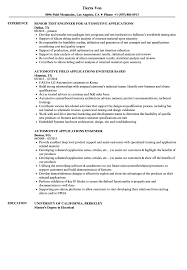 automotive applications engineer resume