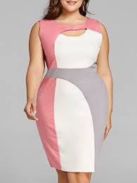 Black And White Color Block Dress Plus Size Wholesale Plus Size Knee Length Color Block Work Dress 5xl White Online Cheap Color Block Dress And Kne Vestido Com Recortes Vestidos Estilosos Roupas Simples
