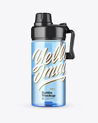 Download Blue Sport Bottle With Water Mockup In Bottle Mockups On Yellow Images Object Mockups