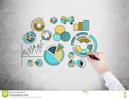 Hand Drawing Pie Charts Stock Image Image Of Chart