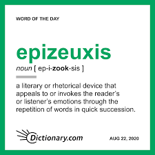 Dictionary Com Word Of The Day Epizeuxis In 2020 Uncommon Words Word Of The Day Words
