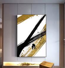 Black And Gold Wall Art Canvas Instant Download Black And Gold Brushstroke Printable Bedroom Etsy Abstract Wall Art Abstract Wall Painting Abstract Art Diy