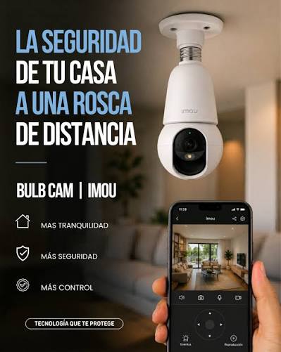 ✨ Seguridad 360° en una sola bombilla ✨ La Bulb Cam 3MP te da visión HD,  grabación nocturna y detección inteligente… ¡sin instalar nada complicado!  🔐💡 #BulbCam #Camara360 #SeguridadHogar #CamarasDeSeguridad #SmartHome  #VigilanciaHD #3MP #ProtegeTuHogar