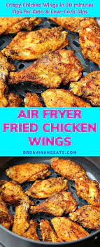 An Easy Air Fryer Chicken Wing Recipe That Takes Less Than 30 Minutes To Complete With Simple Chicken Wing Recipes Fried Chicken Wings Air Fryer Fried Chicken
