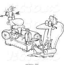 Mandalas are traditionally used in many eastern spiritual traditions as a tool to aid meditation. Vector Of A Cartoon Patient With An Arrow Through His Head In A Psychiatrist S Office Coloring Page Outline By Toonaday 22941