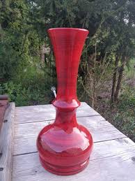 Red Walter Gerhard Kg Vase, West German Pottery, Wgp, Red 70s Ceramic Vase 