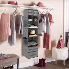 Looking for solutions or ideas on how to organize your dorm room or apartment closet? Buy 9 Shelf Hanging Closet Organizer With 5 Drawer Organizers Baby Nursery Closet Diaper Caddy Organizer Slotted Storage Baskets Hanging Drawers Dorm Room Closet With Foldable Cube Storage Bins Online In Kazakhstan B07sfbf6ky