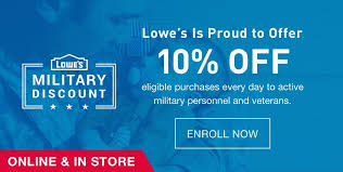 I Just Made A Trip To Lowe S To Purchase Some Things And Used The Military Discount All I Had To Military Discounts Lowes Home Improvements Military Personnel