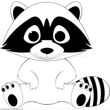 Funny Baby Raccoon Coloring Pages Animal Coloring Pages Drawing For Kids Coloring Pages For Kids
