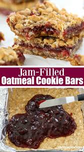 Oatmeal Jam Bars In 2021 Oatmeal Cookie Bars Dessert Recipes Easy Dessert Bars