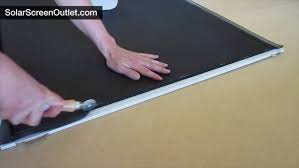 Carefully press the screen to the halfway point of the tape, then fold the duct tape over the edge. Home Depot Debbie Make Your Own Sun Screens Youtube