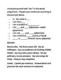 1) mi nombre es (name). Introduce Yourself If Spanish With Ser Verbal Speech How To Introduce Yourself Adjectives Speech