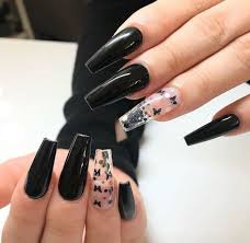 Coffin shape nails coffin acrylics acrylic nails for summer simple. Pin By Grecia Mendoza On Nails Black Acrylic Nail Designs Edgy Nails Long Acrylic Nails Coffin