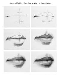 Pencil Arts Group On Instagram Drawing Lips Three Quarter View Front View Side View Art Lips Drawing Mouth Drawing Lip Drawing