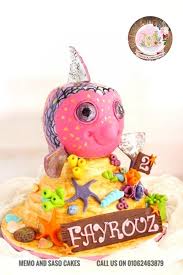 Easy directions for making fish birthday cakes Rainbow Birthday Fish Cake By Mero Wageeh Cakesdecor